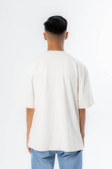 Burning Palm Design Heavy T-Shirt Coconut Milk