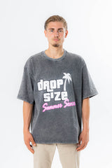 Vice City Heavy T-Shirt Acid Washed Black
