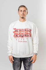 Triple 3D Blood Design Sweater Cream White