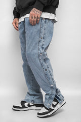 HEAVY BUTTON JEANS LIGHT BLUE