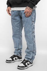 HEAVY BUTTON JEANS LIGHT BLUE