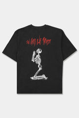 HEAVY OVERSIZE ''IN GOD WE TRUST'' T-SHIRT WASHED BLACK