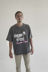 Vice City Heavy T-Shirt Acid Washed Black
