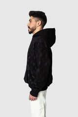 HEAVY OVERSIZE ALLOVER HOODIE BLACK