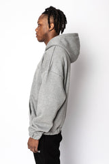 SUPER HEAVY OVERSIZE BLANK ZIP HOODIE DARK GREY
