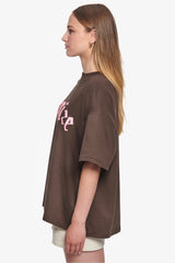 HEAVY BIG LOGO T-SHIRT CHOCOLATE BROWN
