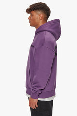 HEAVY OVERSIZE BACKPRINT HOODIE WASHED PURPLE