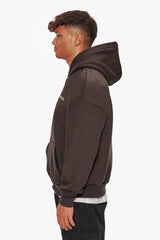 HEAVY OVERSIZE V2 CIRLCE HOODIE CHOCOLATE BROWN