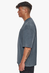 HEAVY OVERSIZE BACKPRINT T-SHIRT WASHED GREY
