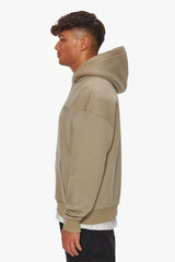 HEAVY OVERSIZE HD PRINT HOODIE WEATHERED TEAK