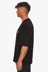 HEAVY OVERSIZE RAINBOW T-SHIRT BLACK