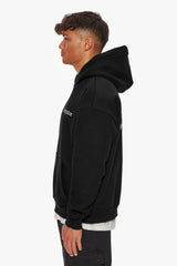 HEAVY BACKLOGO HOODIE BLACK / WHITE