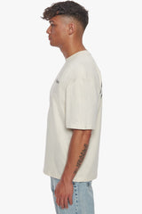 HEAVY BACKLOGO T-SHIRT COCONUT MILK / GREY