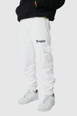 LOGO SWEAT CARGO PANT V2 CREAM WHITE