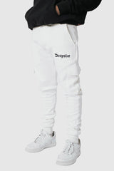 LOGO SWEAT CARGO PANT CREAM WHITE