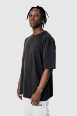 SUPER HEAVY OVERSIZE BLANK T-SHIRT WASHED BLACK