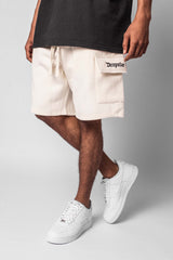 HEAVY CARGO SWEAT SHORT CREAM WHITE