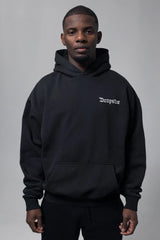 HEAVY OVERSIZE ''LEGENDS NEVER DIE'' HOODIE WASHED BLACK