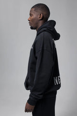HEAVY OVERSIZE ''LEGENDS NEVER DIE'' HOODIE WASHED BLACK