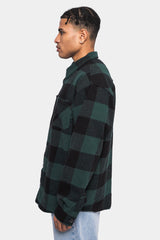 HEAVY FLANNEL JACKET BLACK GREEN