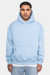 HEAVY OVERSIZE QUATRO HOODIE BABY BLUE