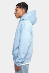 HEAVY OVERSIZE QUATRO HOODIE BABY BLUE