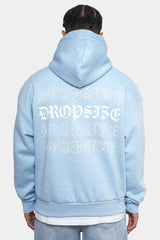 HEAVY OVERSIZE QUATRO HOODIE BABY BLUE
