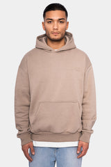 HEAVY OVERSIZE HD PRINT HOODIE SIMPLY TAUPE