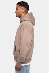 HEAVY OVERSIZE HD PRINT HOODIE SIMPLY TAUPE