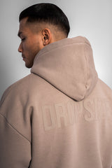 HEAVY OVERSIZE HD PRINT HOODIE SIMPLY TAUPE