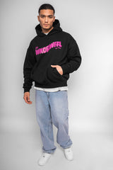 HEAVY OVERSIZE WONDER WAFFEL HOODIE BLACK